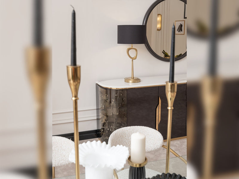 Parma Diningroom (Consol With Mirror & Dining Table & 6 Dining Chair) - 200-GAB-PAR-DT-6-SET