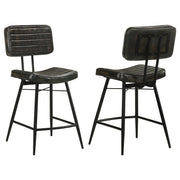 Partridge Leather Counter Chair Antique Espresso (Set of 2) - 110659