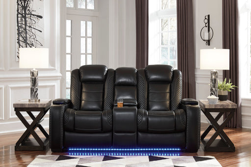 Party Time Power Reclining Loveseat with Console - Gate FurniturePower Reclining Loveseat