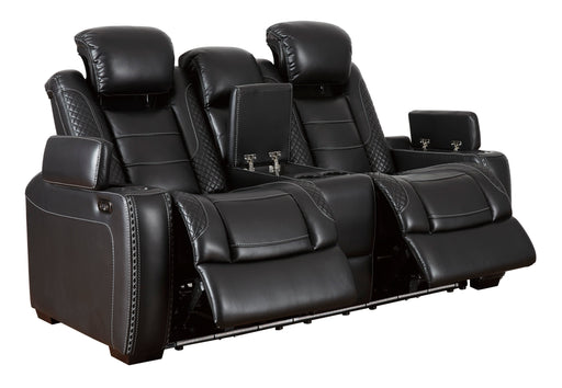 Party Time Power Reclining Loveseat with Console - Gate FurniturePower Reclining Loveseat