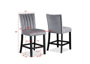 Pascal Black/Gray Square Counter Height Dining Set - Lara FurnitureCounter Height Set