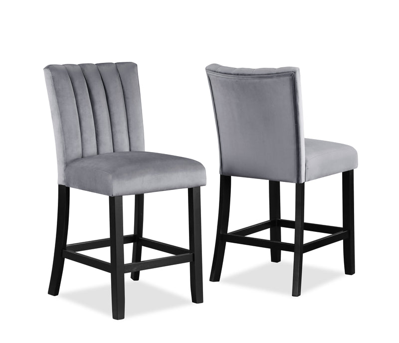 Pascal Black/Gray Square Counter Height Dining Set - Lara FurnitureCounter Height Set