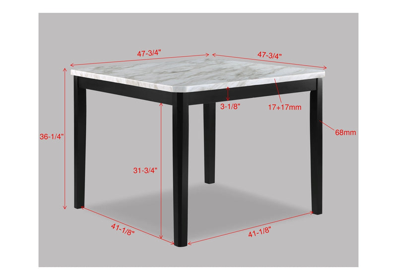 Pascal Black/Gray Square Counter Height Dining Set - Lara FurnitureCounter Height Set