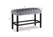 Pascal Black/Gray Square Counter Height Dining Set - Lara FurnitureCounter Height Set