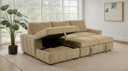 Pastrana Upholstered Sleeper Sectional Sofa LAF Chaise Camel - 500358