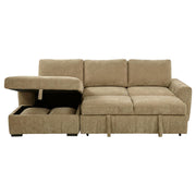 Pastrana Upholstered Sleeper Sectional Sofa LAF Chaise Camel - 500358