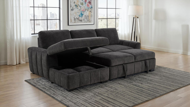 Pastrana Upholstered Sleeper Sectional Sofa LAF Chaise Grey - 500349