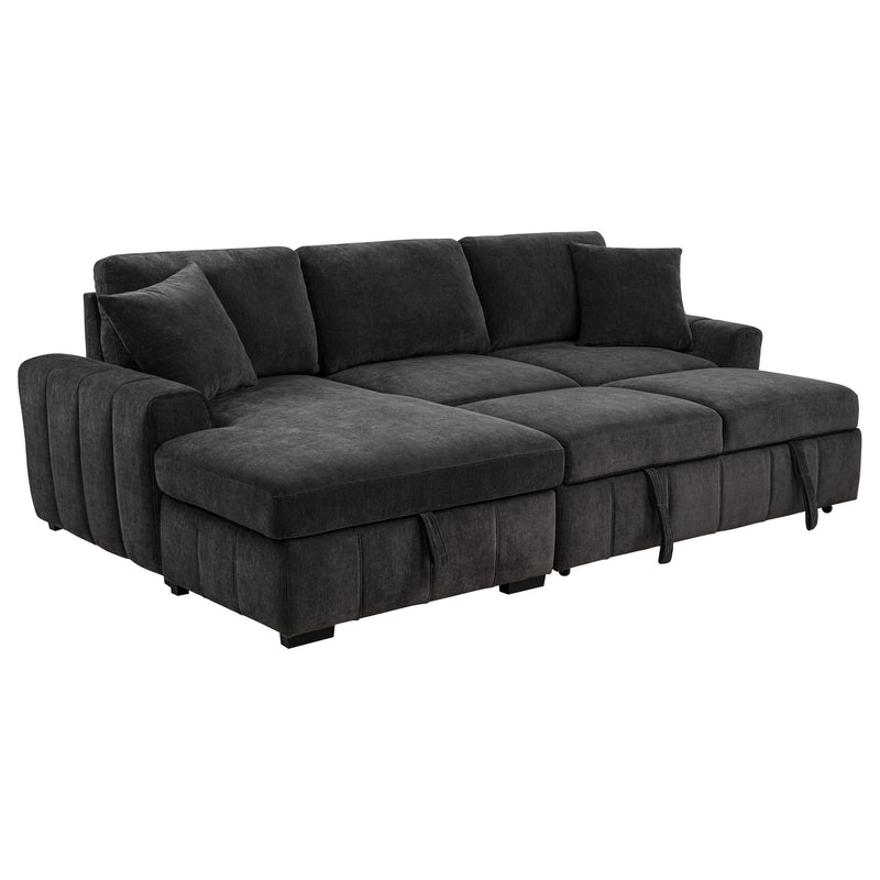 Pastrana Upholstered Sleeper Sectional Sofa LAF Chaise Grey - 500349