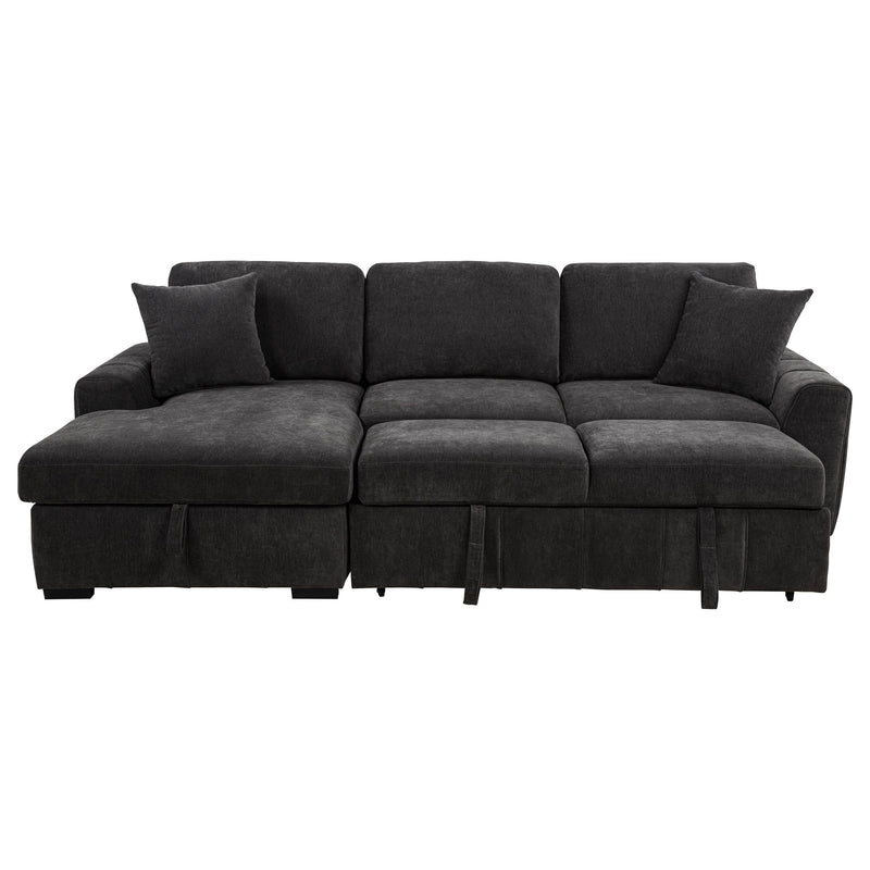 Pastrana Upholstered Sleeper Sectional Sofa LAF Chaise Grey - 500349