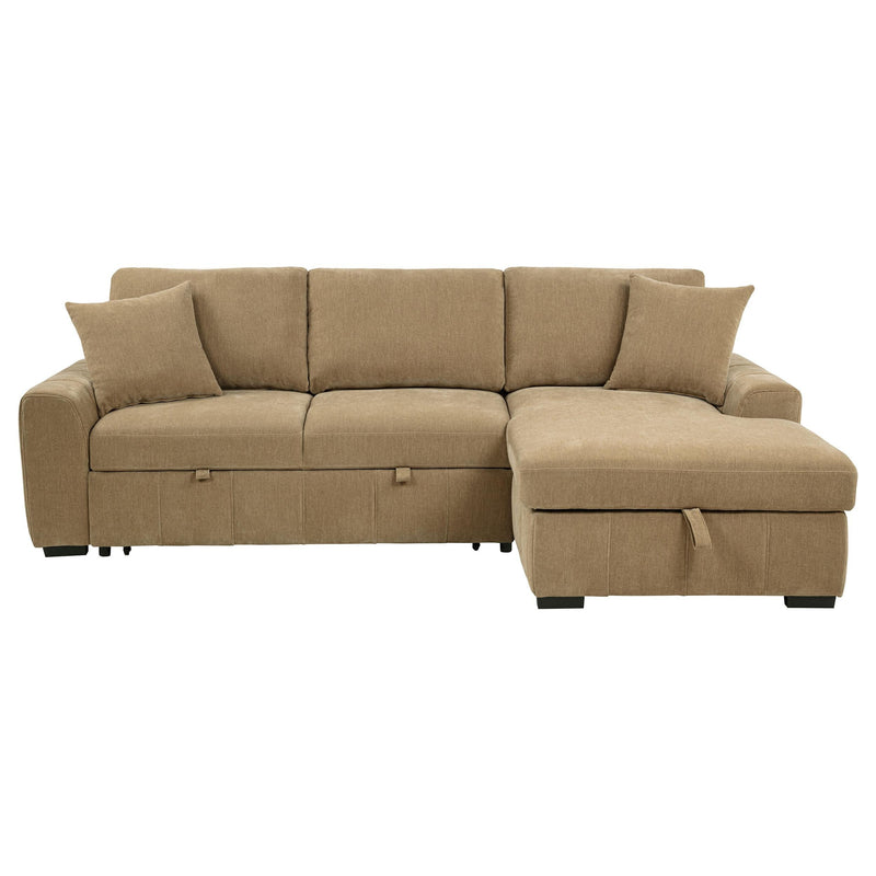 Pastrana Upholstered Sleeper Sectional Sofa RAF Chaise Camel - 500348