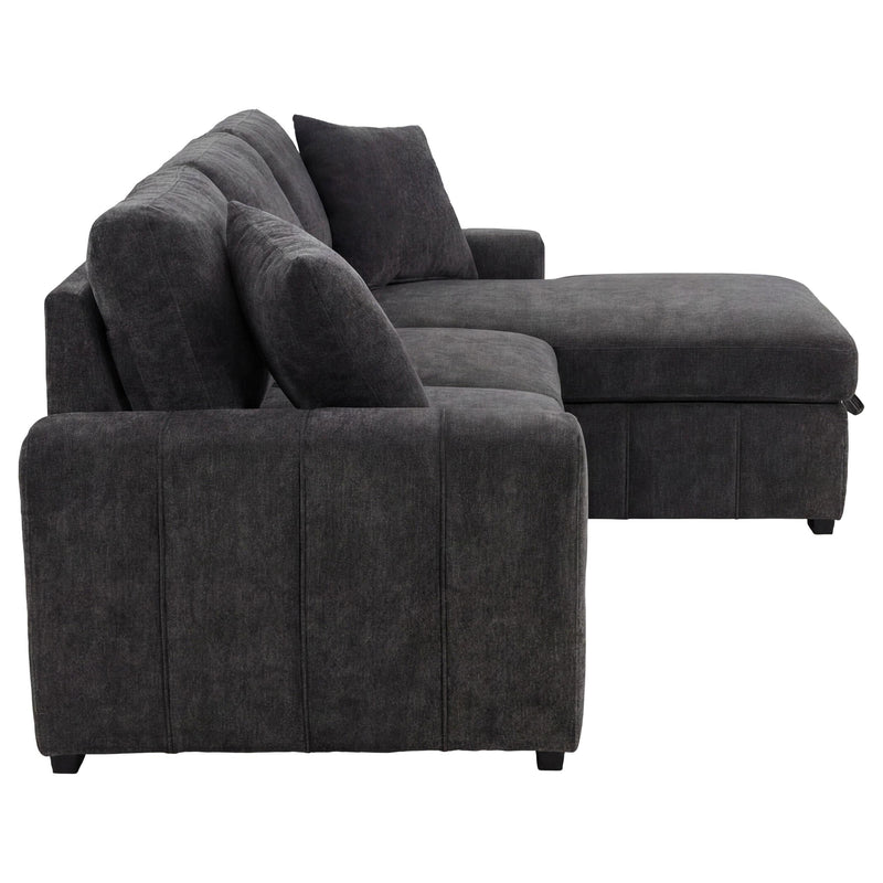Pastrana Upholstered Sleeper Sectional Sofa RAF Chaise Grey - 500359