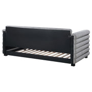 Patricia Boucle Upholstered Twin Day Bed with Trundle Grey  - 300718