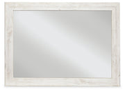 Paxberry Whitewash Bedroom Mirror - Lara FurnitureMirror