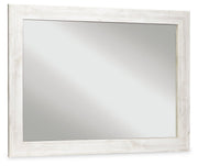 Paxberry Whitewash Bedroom Mirror - Lara FurnitureMirror