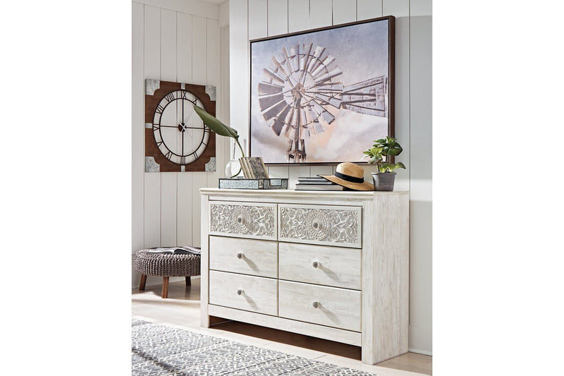 Paxberry Whitewash Dresser - Lara FurnitureDresser