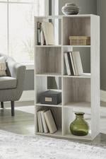 Paxberry Whitewash Eight Cube Organizer - Lara FurnitureBookcases