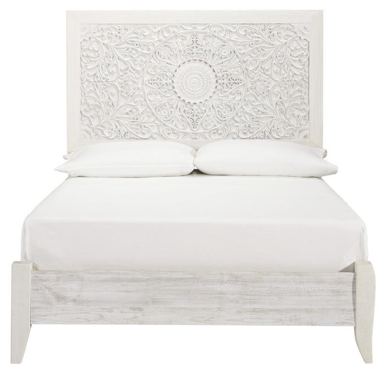 Paxberry Whitewash Full Panel Bed - Lara FurnitureFull Bed