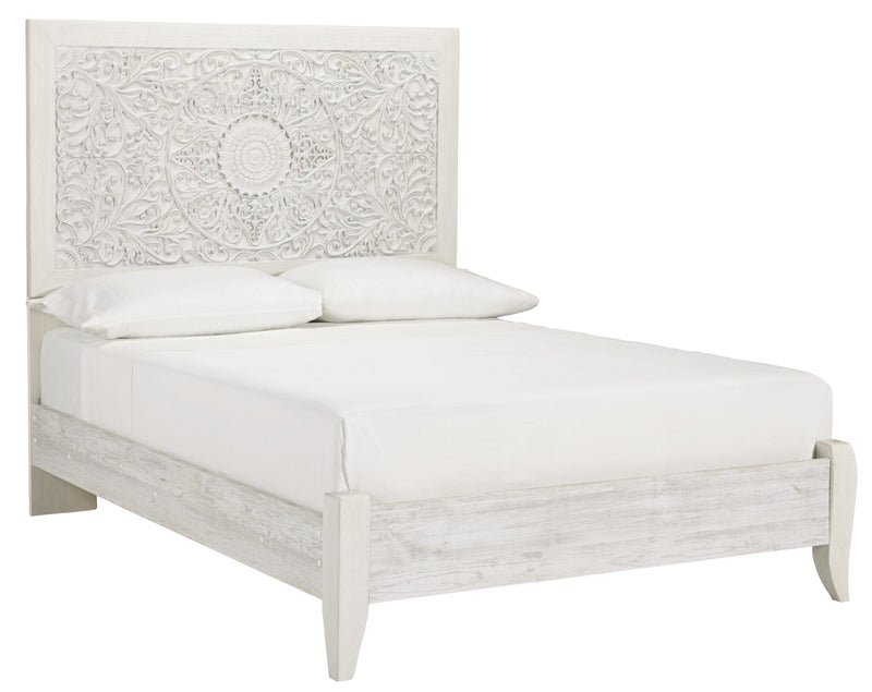 Paxberry Whitewash Full Panel Bed - Lara FurnitureFull Bed