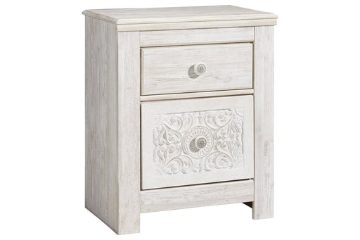 Paxberry Whitewash Nightstand - Lara FurnitureNightstand