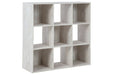 Paxberry Whitewash Nine Cube Organizer - Gate FurnitureBookcases