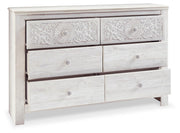 Paxberry Whitewash Queen Panel Bed, Dresser, 2 Chests and 2 Nightstands - B181B31