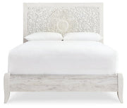 Paxberry Whitewash Queen Panel Bed, Dresser and Chest - B181B34