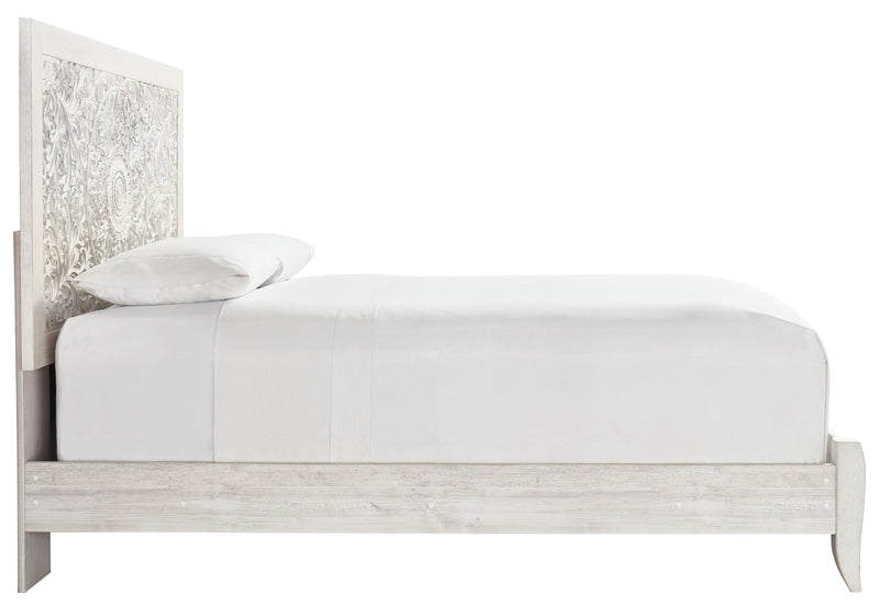 Paxberry Whitewash Queen Panel Bed - Gate FurnitureQueen Bed