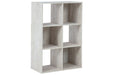 Paxberry Whitewash Six Cube Organizer - Gate FurnitureBookcases
