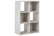 Paxberry Whitewash Six Cube Organizer - Lara FurnitureBookcases