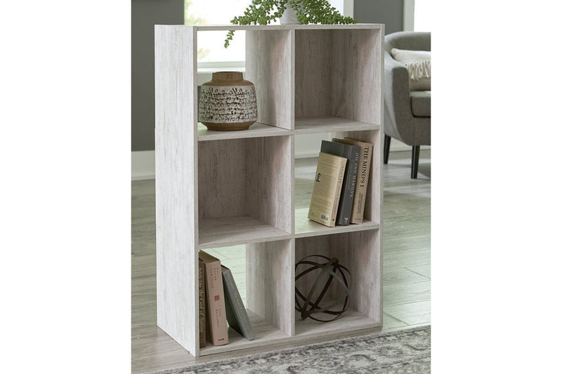 Paxberry Whitewash Six Cube Organizer - Lara FurnitureBookcases