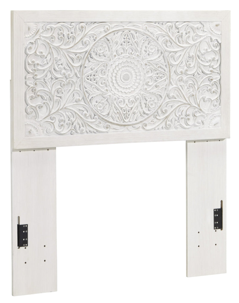 Paxberry Whitewash Twin Panel Bed - Lara FurnitureTwin Bed
