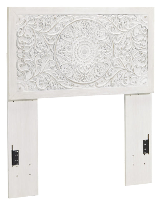 Paxberry Whitewash Twin Panel Bed - Gate FurnitureTwin Bed