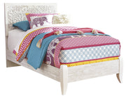 Paxberry Whitewash Twin Panel Bed - Lara FurnitureTwin Bed