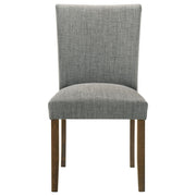 Paxton 5-Piece Round Glass Top Dining Set with Grey Parsons Chairs - 122180-S5GRY