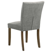 Paxton 5-Piece Round Glass Top Dining Set with Grey Parsons Chairs - 122180-S5GRY