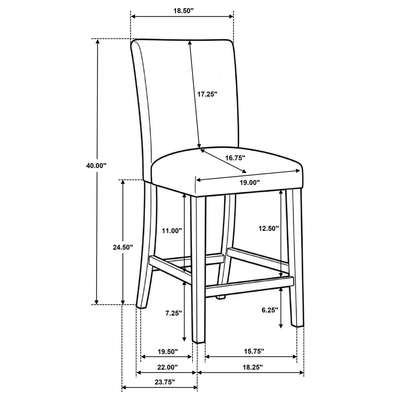Paxton Upholstered Counter Height Dining Chair Beige (Set of 2) - 122179BGE