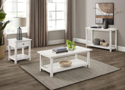 Payne 1-drawer Wood End Table with Shelf Distressed White - 710557