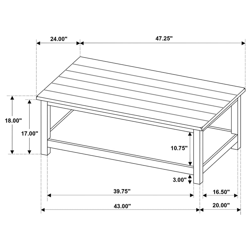 Payne 2-piece Coffee and End Table Set Distressed White - 710558-S2A