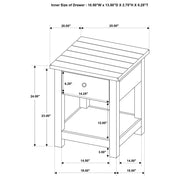 Payne 3-piece Coffee and 1-drawer End Table Set White - 710558-S3