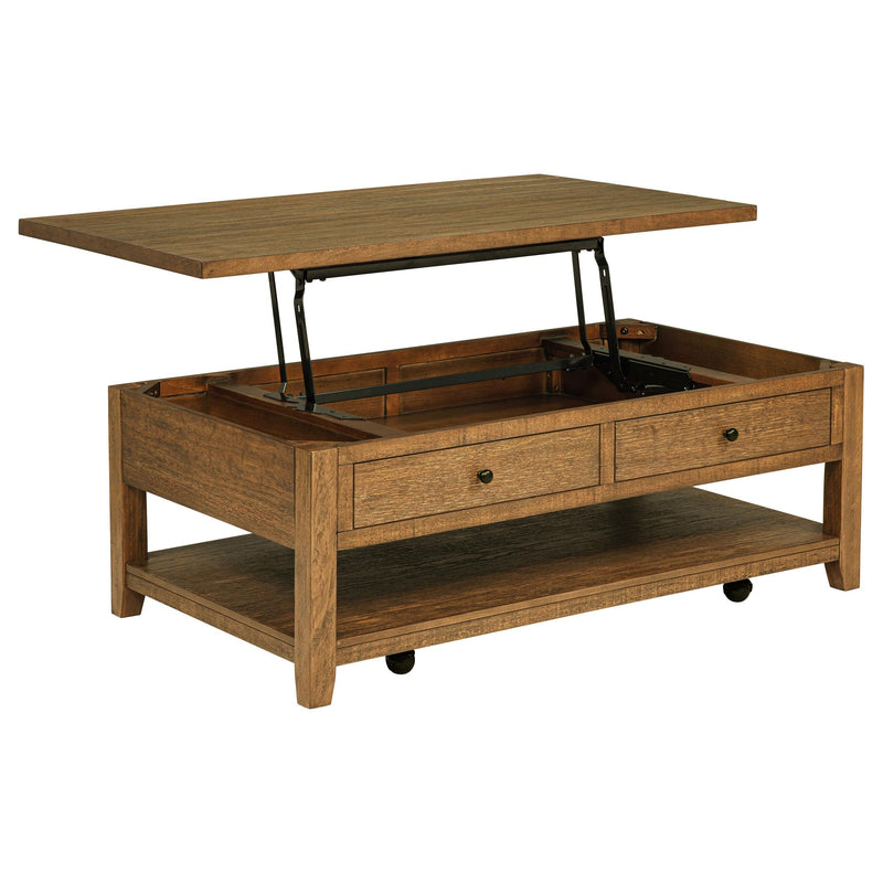 Payne 48-inch Mobile Lift Top Coffee Table Distressed Brown - 710545