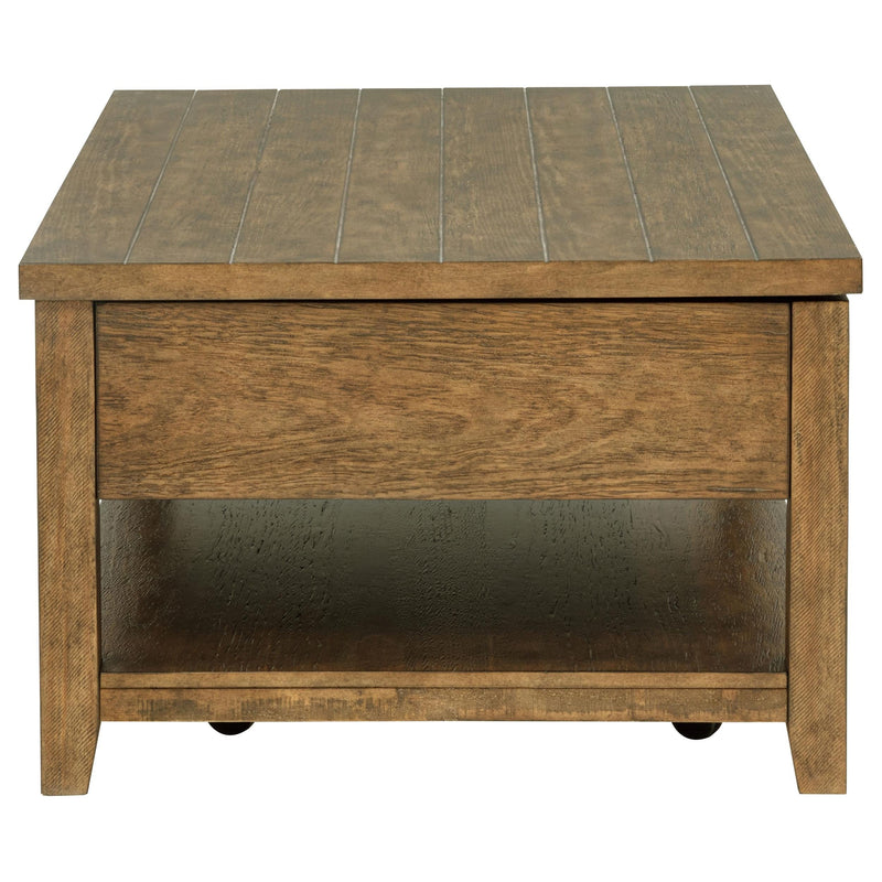 Payne 48-inch Mobile Lift Top Coffee Table Distressed Brown - 710545