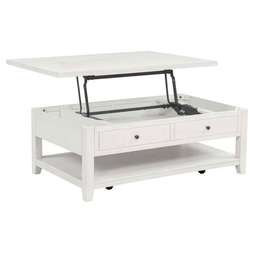 Payne 48-inch Mobile Lift Top Coffee Table Distressed White - 710555