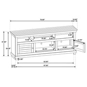 Payne 70-inch TV Stand Media Console Distressed Brown - 710043