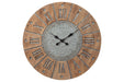 Payson Antique Gray/Natural Wall Clock - Gate FurnitureOther Products