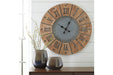 Payson Antique Gray/Natural Wall Clock - Gate FurnitureOther Products
