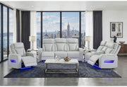 U8611 Blanche Silver P2 Pwr Rec Sofa/Pwr Console Rec Loveseat - U8611-BLANCHE SIL-P2 PRS/PCRLS