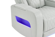 U8611 Blanche Silver P2 Pwr Rec Sofa/Pwr Console Rec Loveseat - U8611-BLANCHE SIL-P2 PRS/PCRLS