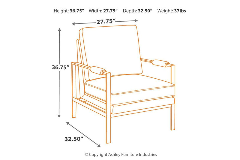 Peacemaker Brown Accent Chair - Lara FurnitureAccent Chair