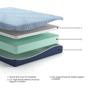 Peak 2.0 10 Memory Foam Light Blue California King Mattress - M20551
