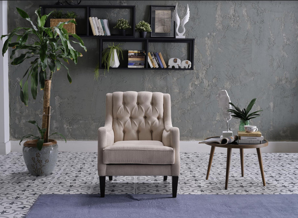 Pearle Accent Armchair (Pearle Cream) - Gate FurnitureLiving Room Chair